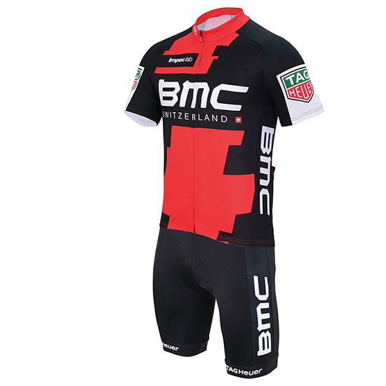 Abbigliamento BMC 2017 Manica Corta e Pantaloncino Con Bretelle rosso e nero - Clicca l'immagine per chiudere